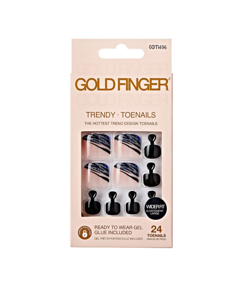 Gold Finger Trendy Wider Fit Toenails 