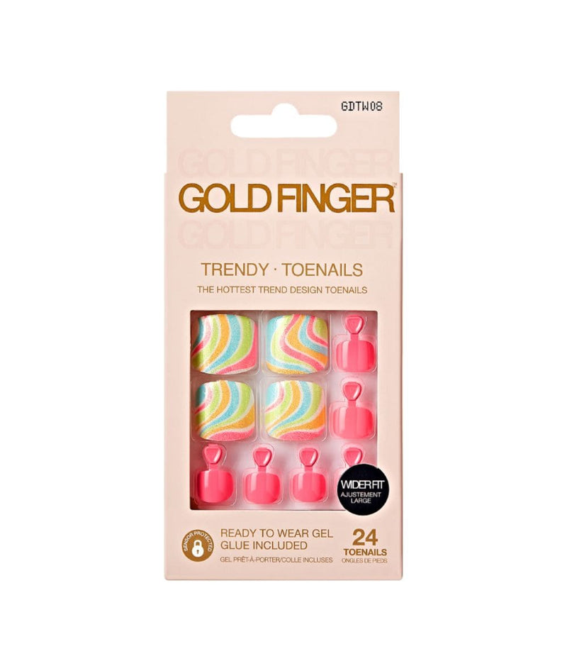 Gold Finger Trendy Wider Fit Toenails 