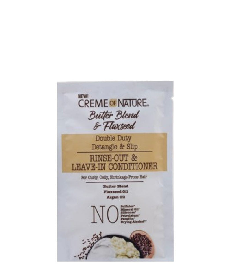 Creme Of Nature Butter Blend&Flaxseed Rinse Out&Leave In Conditioner Packet