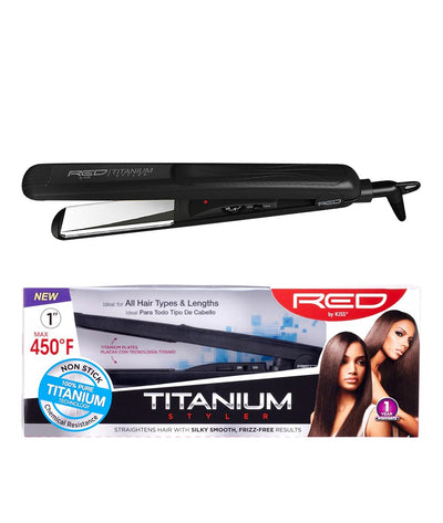 Red By Kiss Titanium Styler Flat Iron