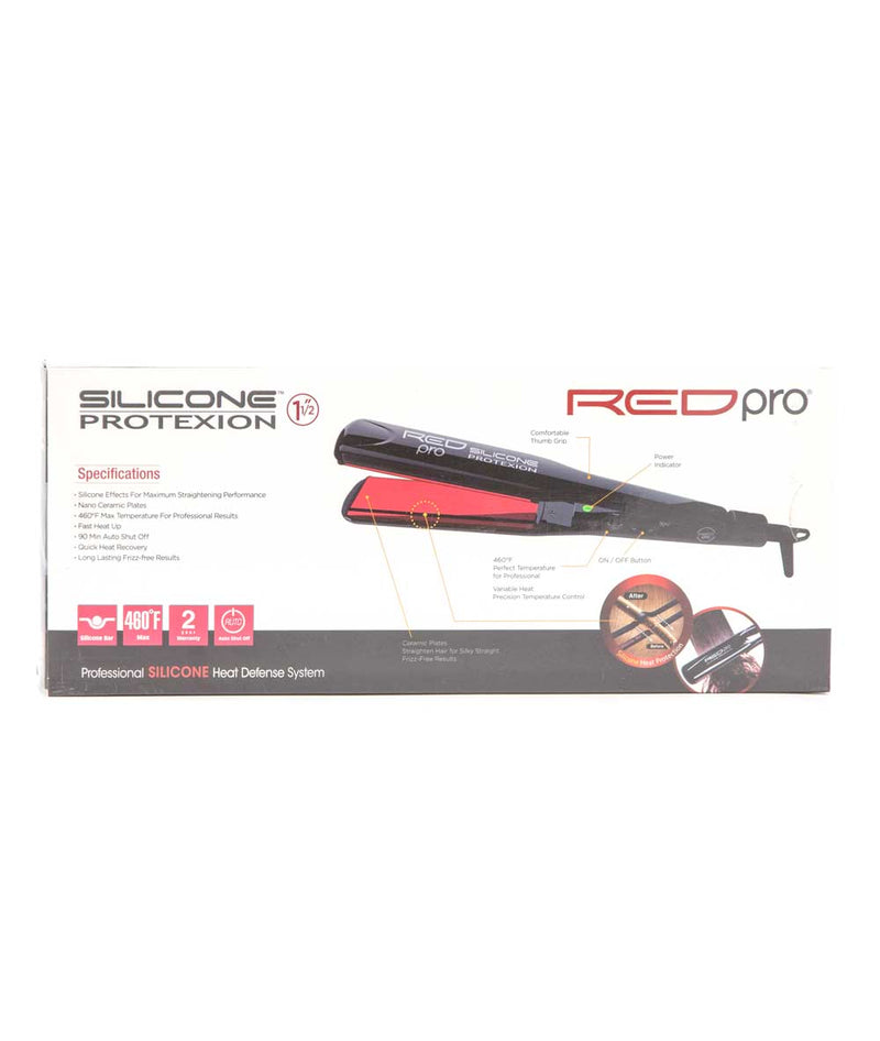 Red Pro Silicone Protexion Flat Iron 460F 