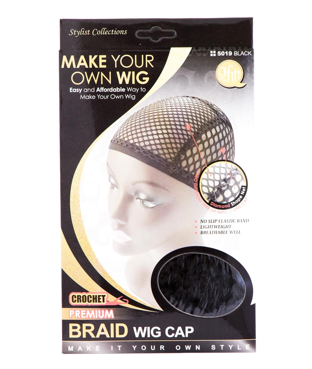 M&M SIDE U-PART WIG CAP #5014 BLACK - Dozen Pack