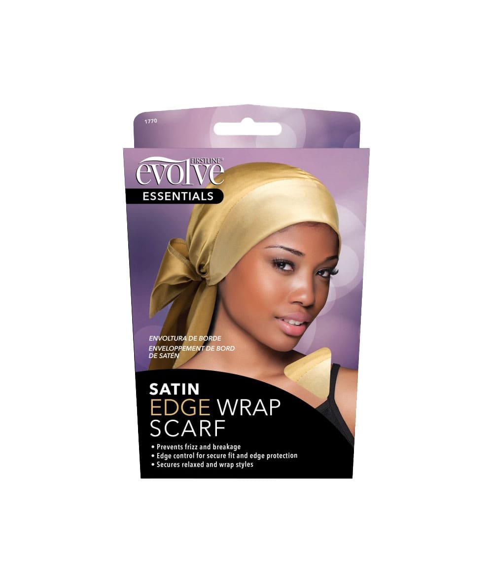 Firstline Evolve Luxe Satin Wide-Edge Bonnet Black Hair Care