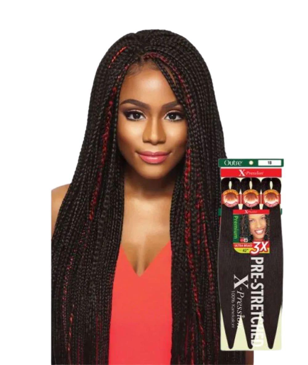 MULTI PACK DEALS! Outre Braids X-Pression Kanekaion 3X Pre Stretched Braid  42 (3-PACK, 1B)