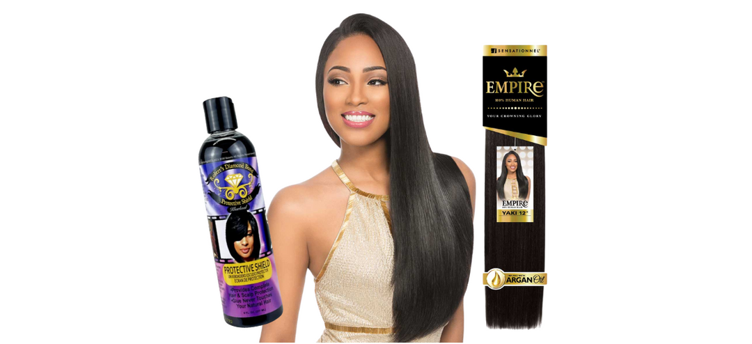 The Perfect Fall Quickweave with Roberts Diamond Bond Protective Shield and Sensationnel Empire Yaki Hair