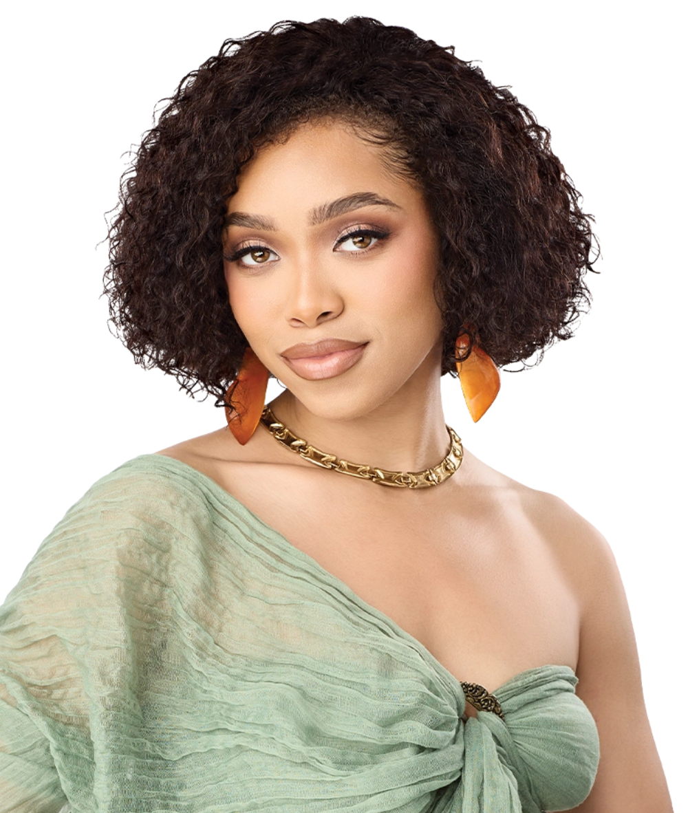 Outre EverRoot Spanish Waves 10 inch human hair half wig