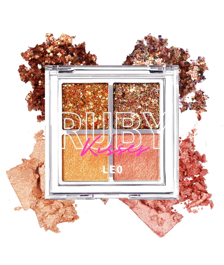 Ruby Kisses Glitter Gem Palette GGP four shade palette