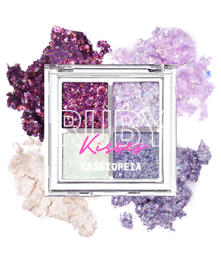 Ruby Kisses Glitter Gem Palette GGP eye makeup palette details