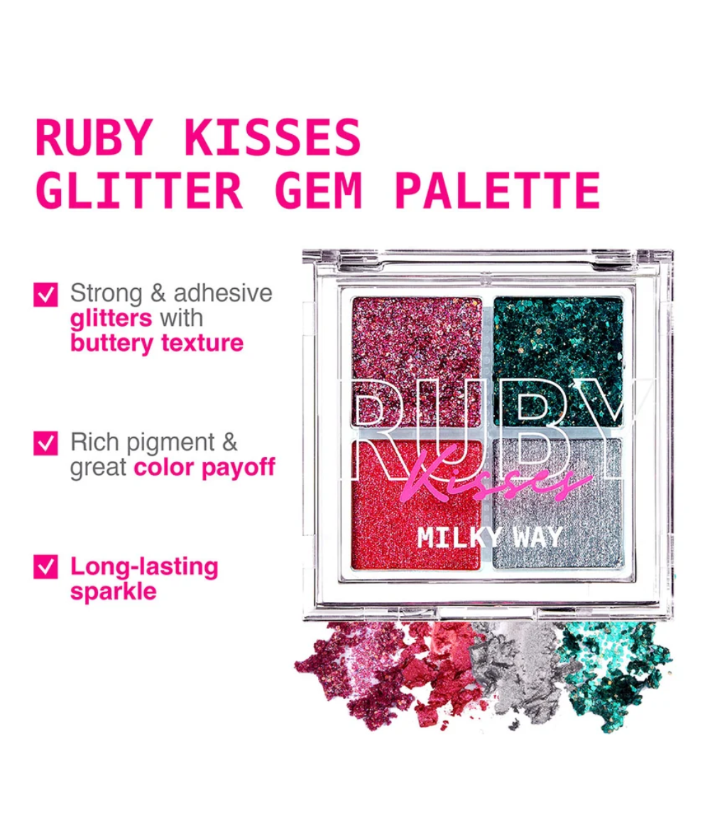 Ruby Kisses Glitter Gem Palette GGP glitter shades