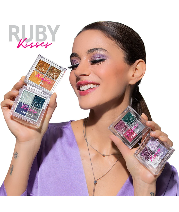 Ruby Kisses Glitter Gem Palette GGP shimmer and glitter palette