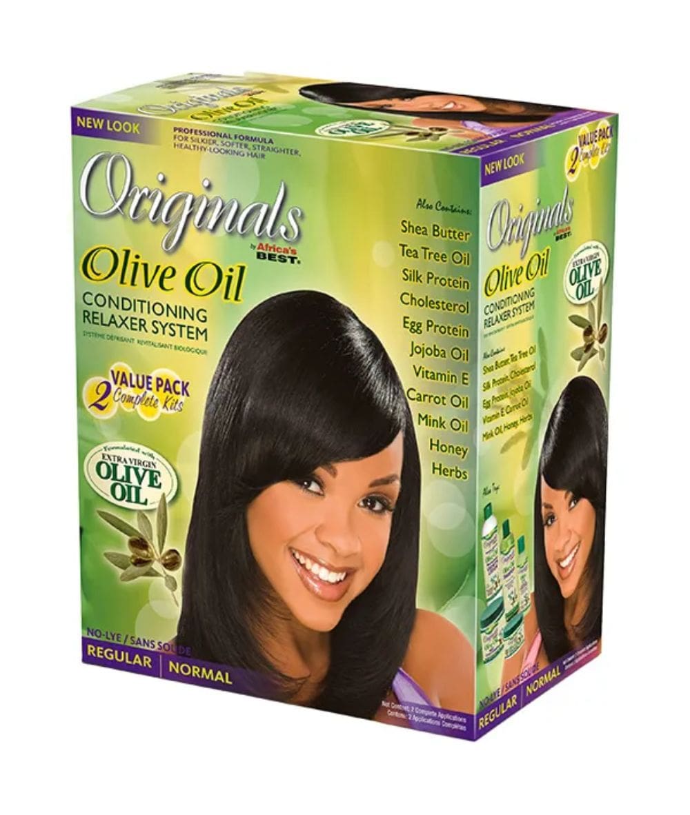 Africas Best Olive Oil Relaxer(Regular) 2App Kit, HAIR CARE - Cloré Beauty