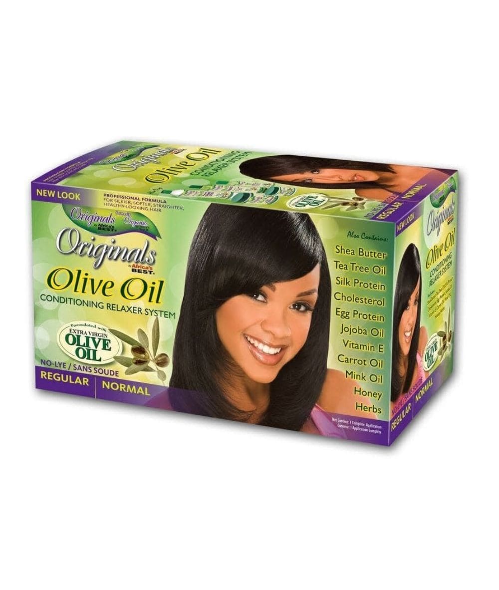 Africas Best Olive Oil Relaxer No-Lye [Regular] Kit, Hair Care - Cloré Beauty