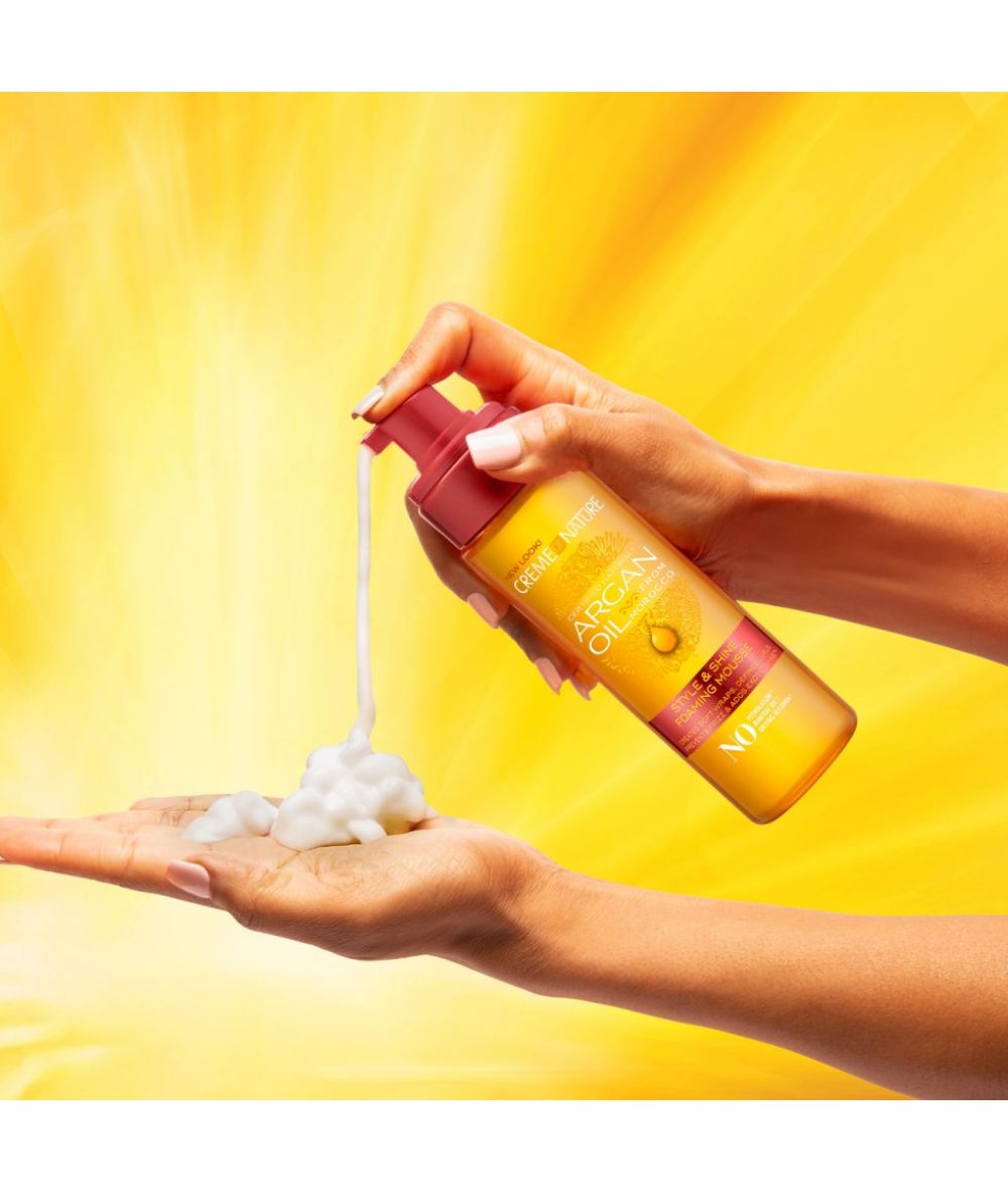 Creme Of Nature Argan Oil Foaming Mousse 7oz, Hair Care - Cloré Beauty
