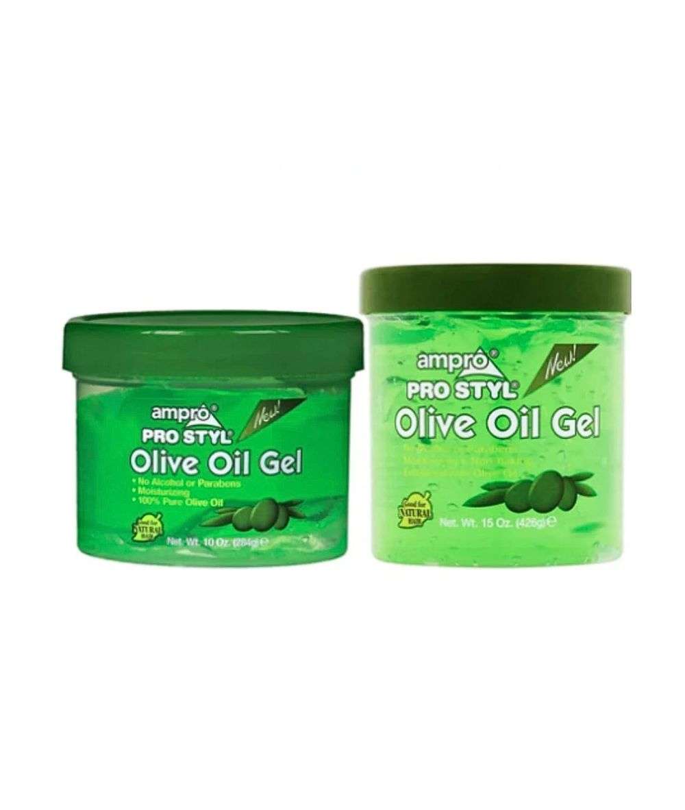 Ampro Olive Oil Gel – Styling-Gel, 10 Oz (ca. 295 Ml), Alkoholfrei, Mit Sojaprotein