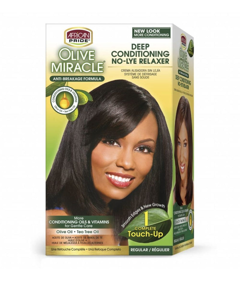 African Pride Olive Miracle No-Lye Relaxer (Regular) 1 Touch Up