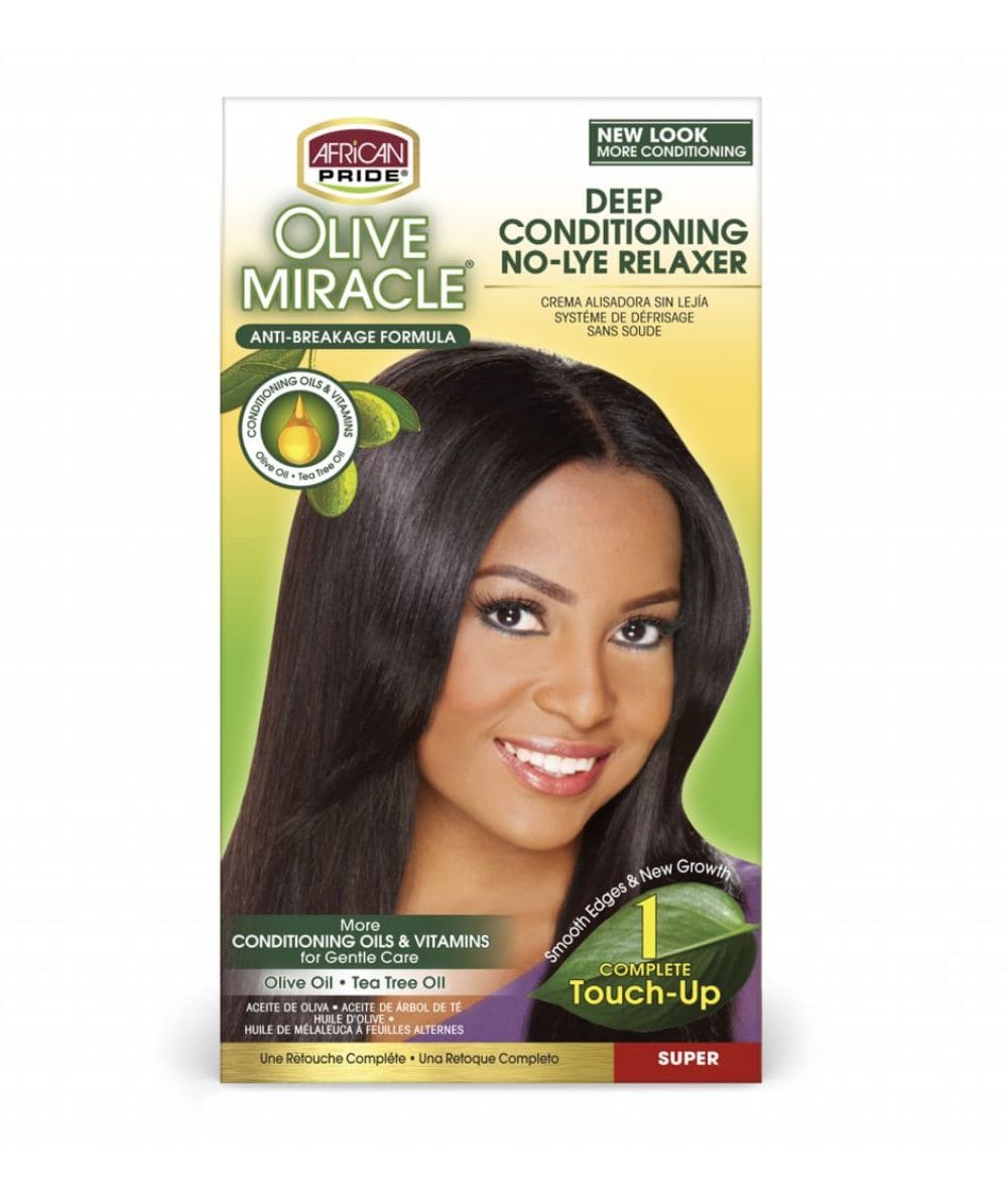African Pride Olive Miracle No-Lye Relaxer (Super) 1 Touch Up, Hair Care - Cloré Beauty