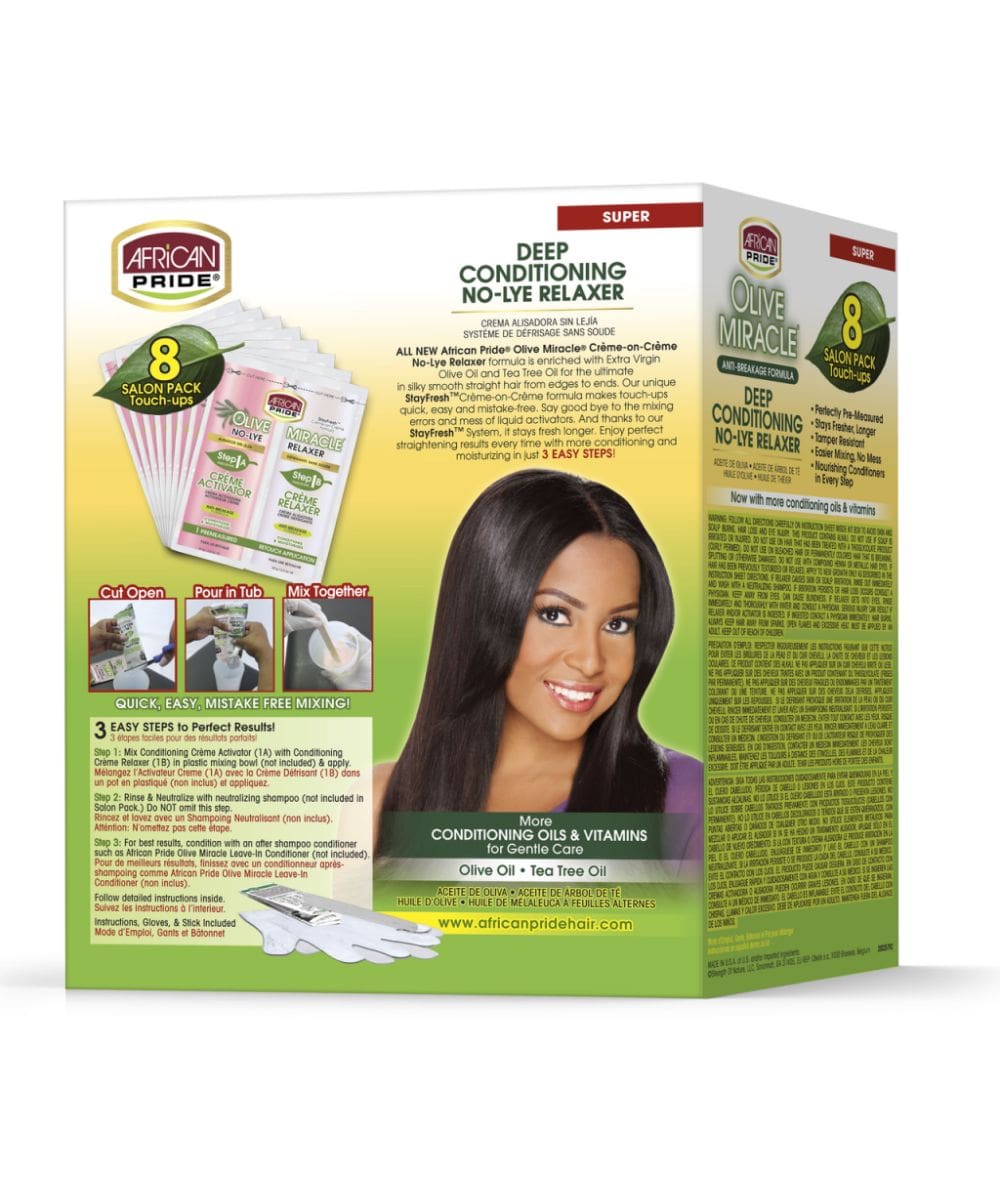 African Pride Olive Miracle Relaxer 8App [Super], Hair Care - Cloré Beauty