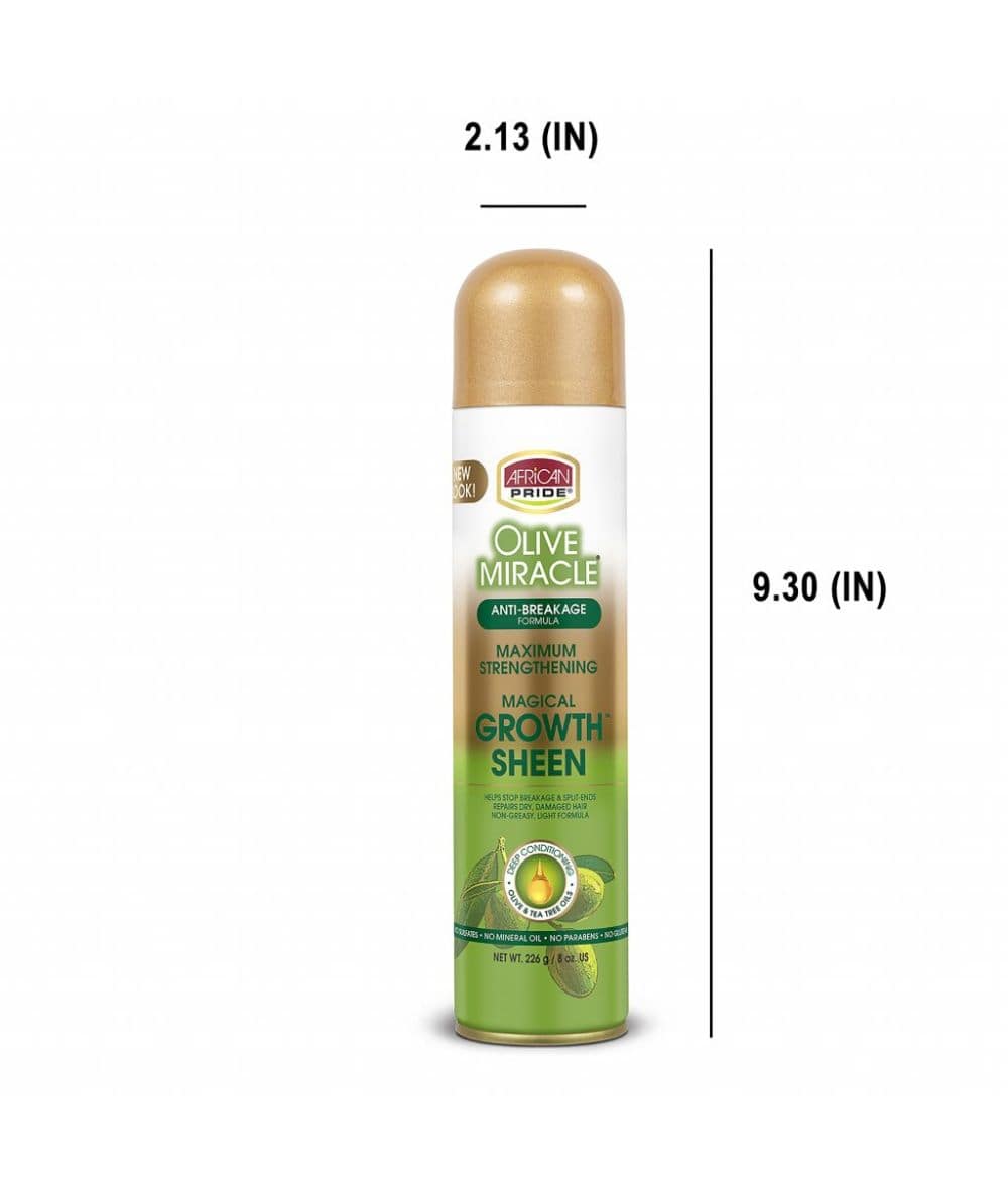 African Pride Olive Miracle Growth Sheen 8Oz