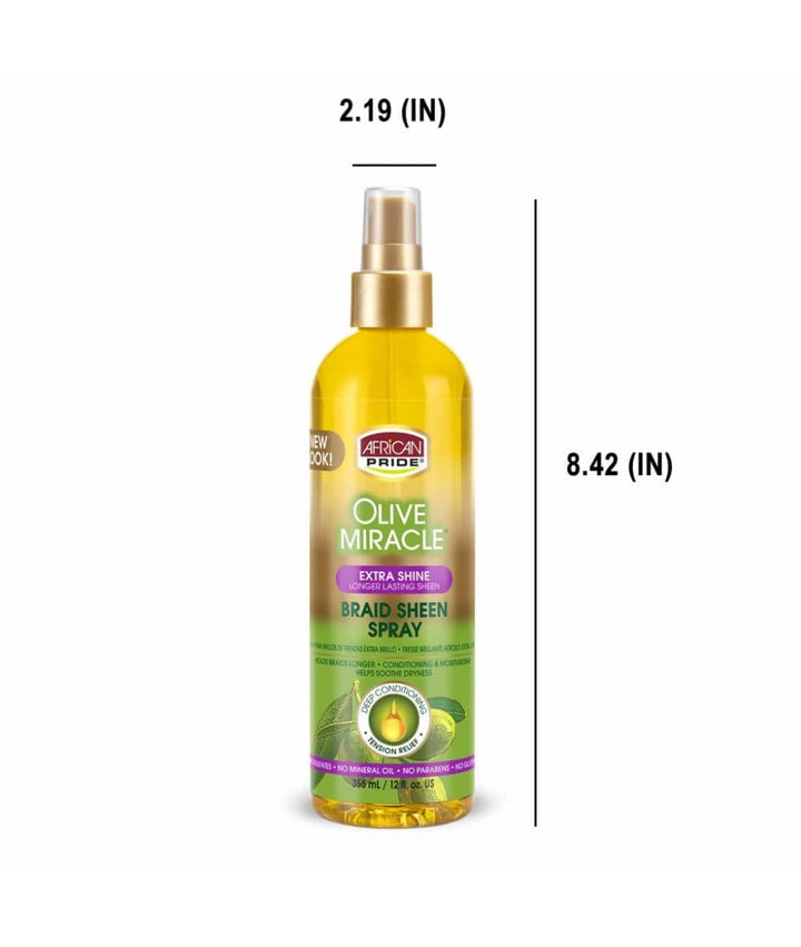 African Pride Braid Sheen Spray Extra Shine 12oz