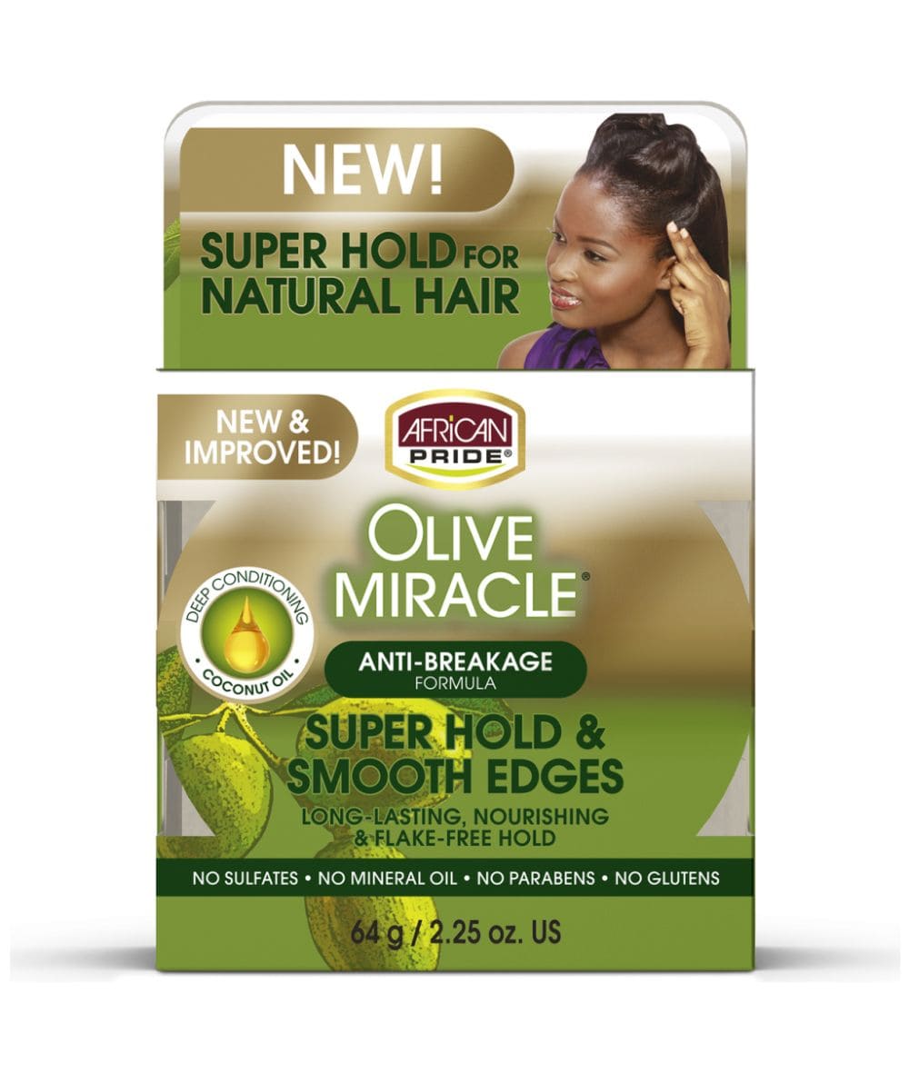 African Pride Olive Miracle Silky Smooth Edges 2.25oz, Hair Care - Cloré Beauty