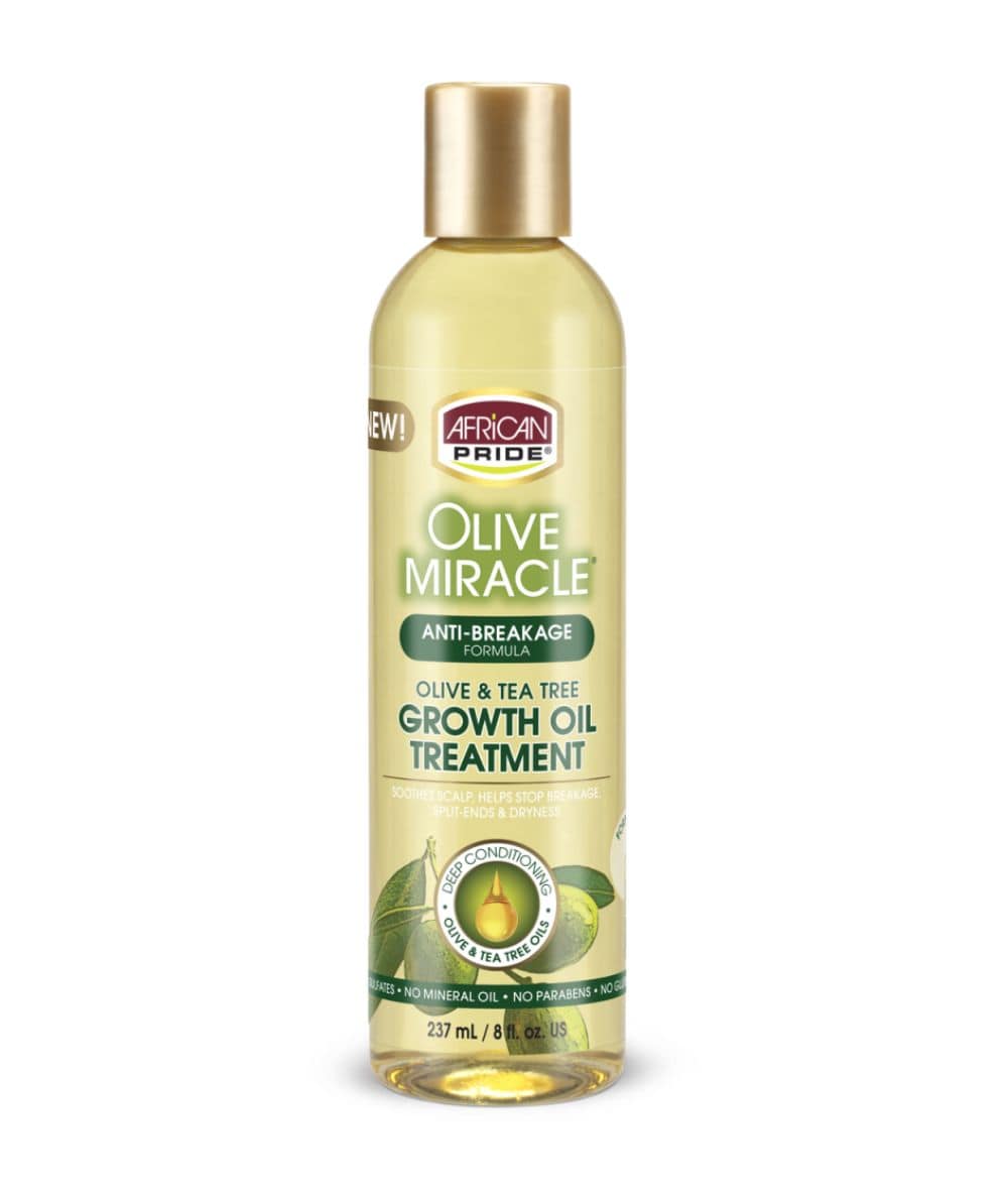 African Pride Olive Miracle Maximum Strengthening Growth Oil 8oz, HAIR CARE - Cloré Beauty