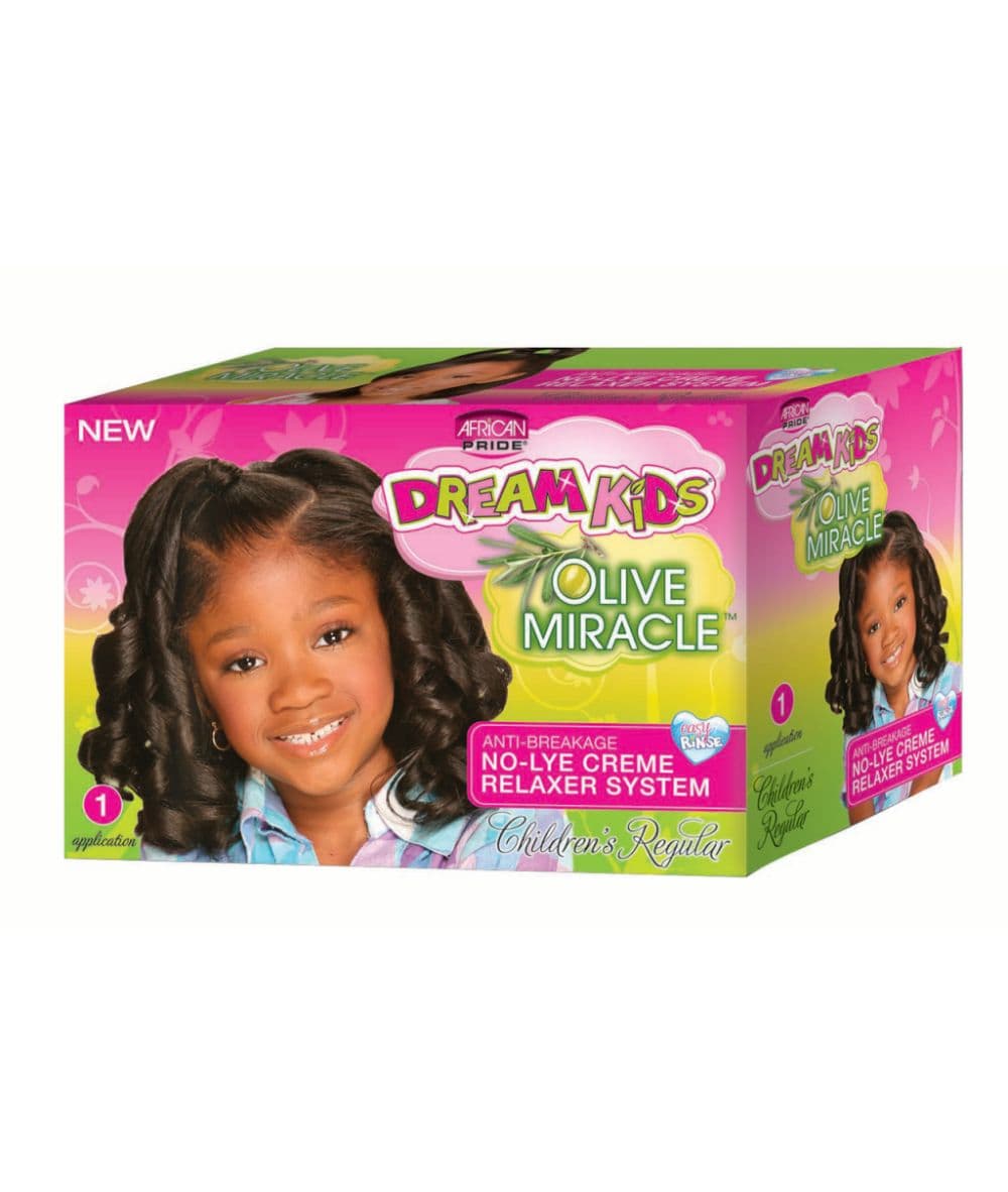 African Pride Dream Kids Olive Miracle No-Lye Creme Relaxer System 1 Application, HAIR CARE - Cloré Beauty