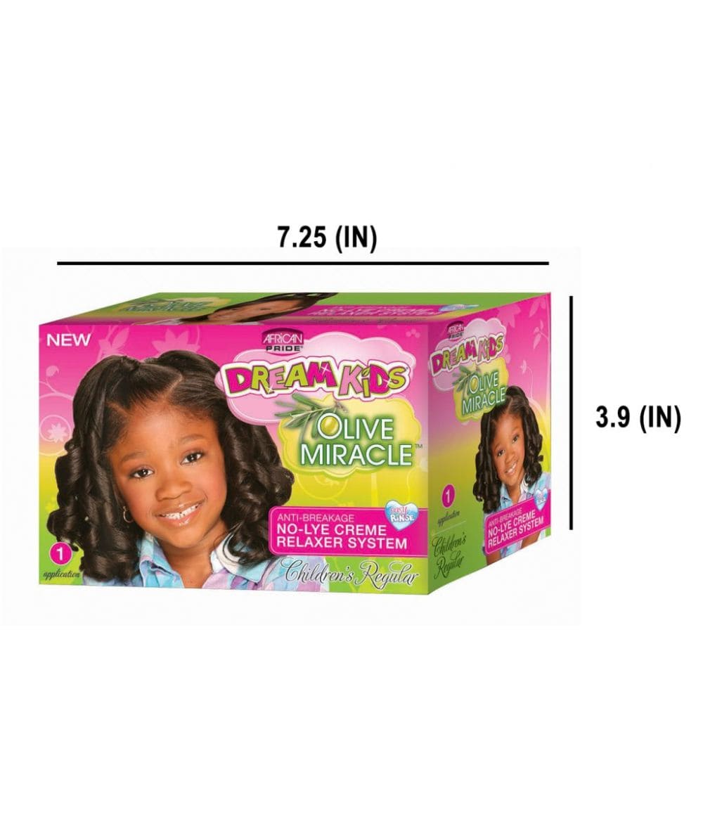 African Pride Dream Kids Olive Miracle No-Lye Creme Relaxer System 1 Application, HAIR CARE - Cloré Beauty