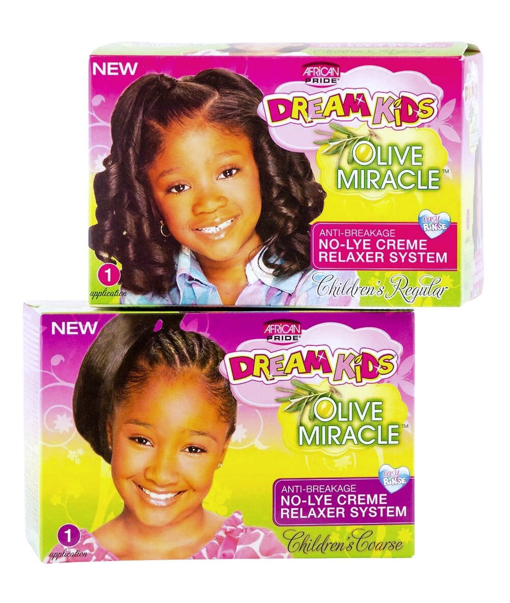 African Pride Dream Kids Olive Miracle No-Lye Creme Relaxer System 1 Application