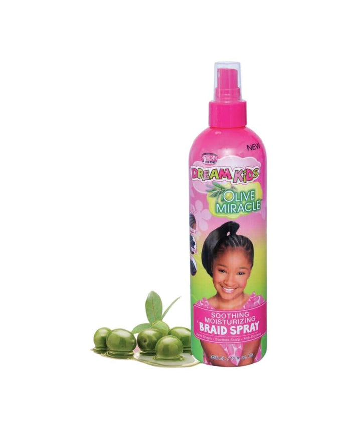 African Pride Dream Kids Olive Miracle Soothing Moisturizing Braid Spray 12oz