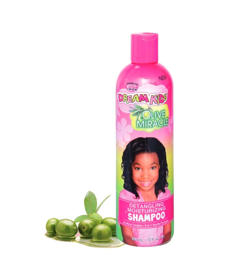 African Pride Dream Kids Olive Miracle Detangling Moisturizing Shampoo 12oz