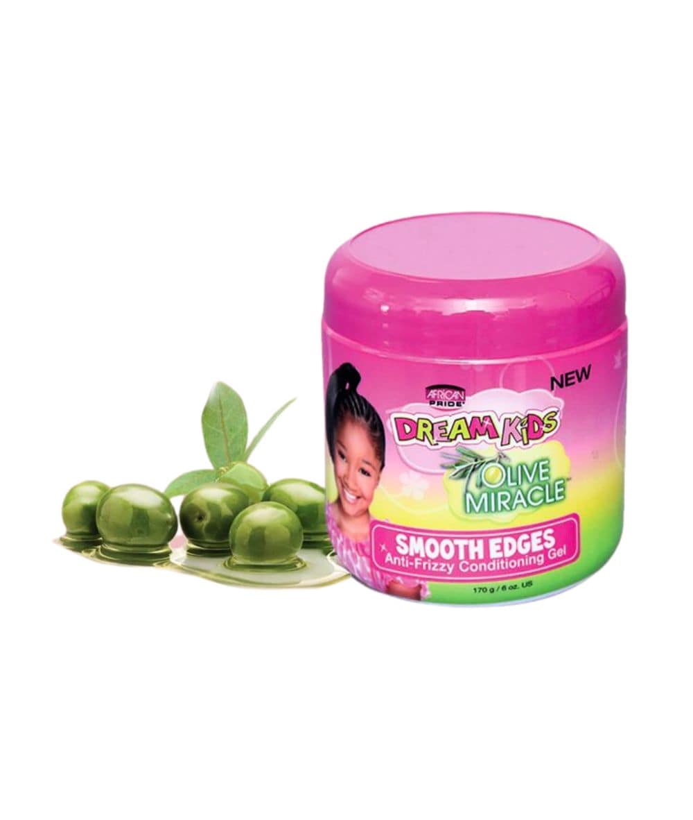 African Pride Dream Kids Olive Miracle Smooth Edges Anti-frizzy Conditioning Gel 6oz