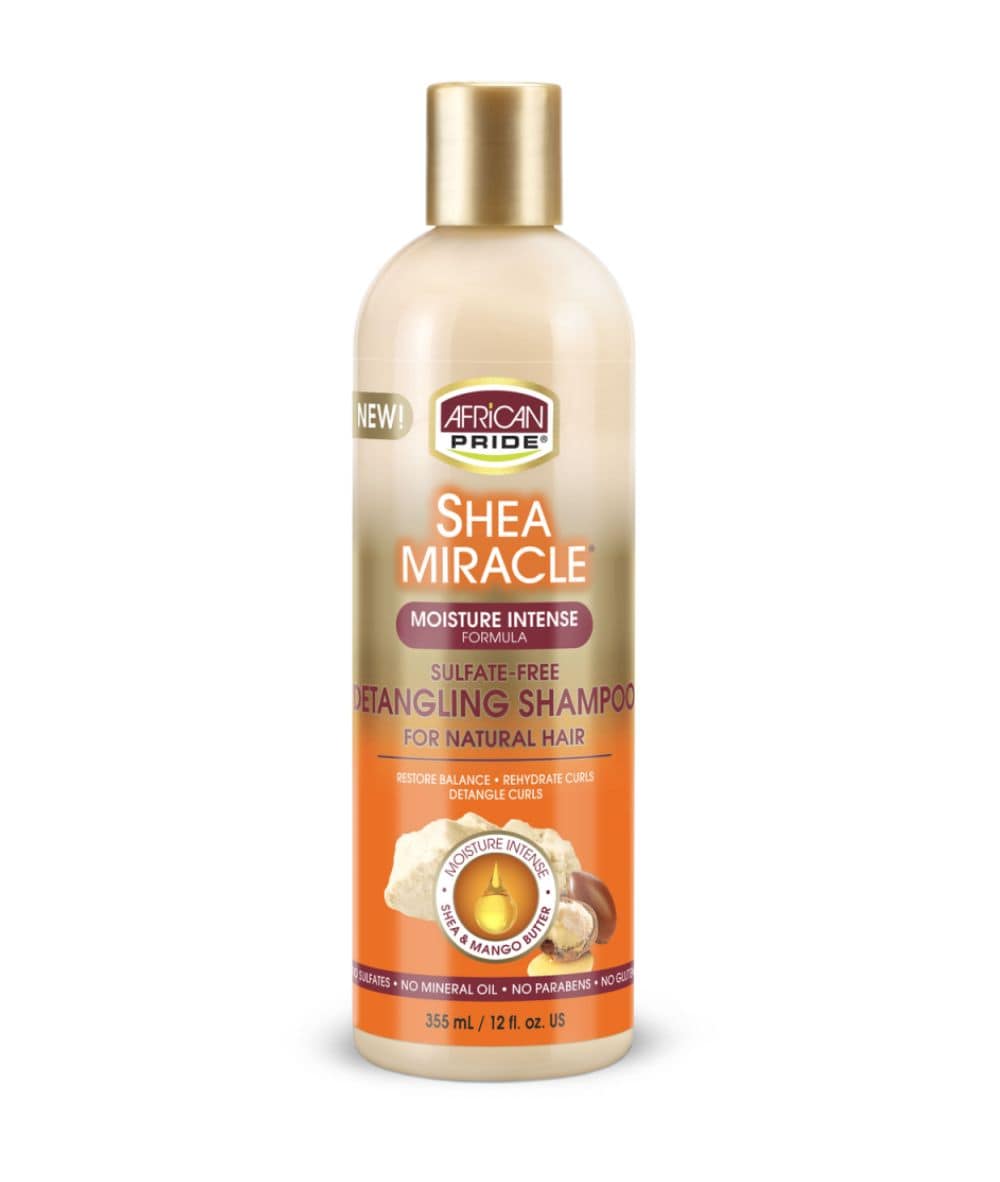 African Pride Shea Miracle Moisture Intense Detangling Shampoo 12 oz