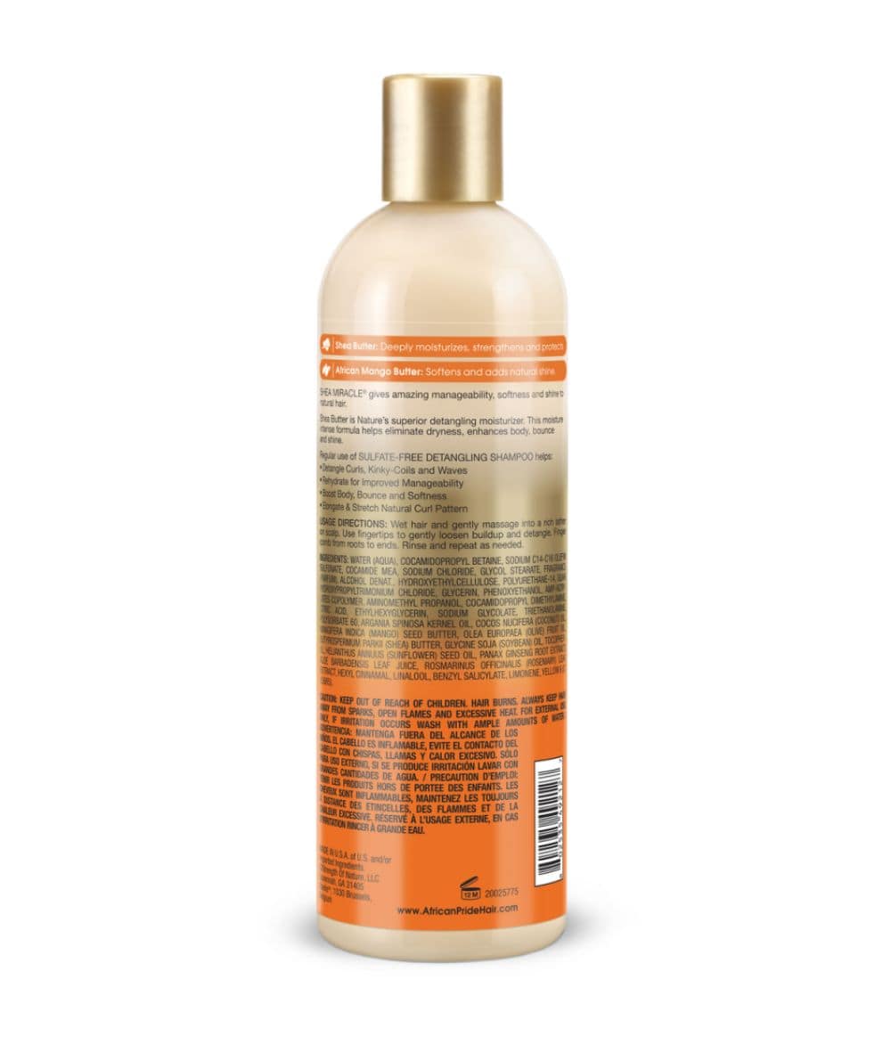 African Pride Shea Miracle Moisture Intense Detangling Shampoo 12 oz, Hair Care - Cloré Beauty