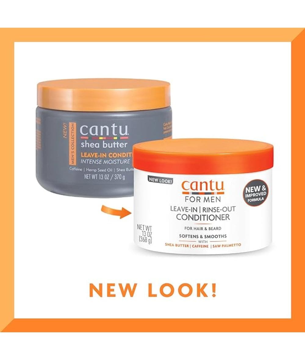 Cantu For Men Leave-In Rinse-Out Conditioner For Hair & Beard 13oz