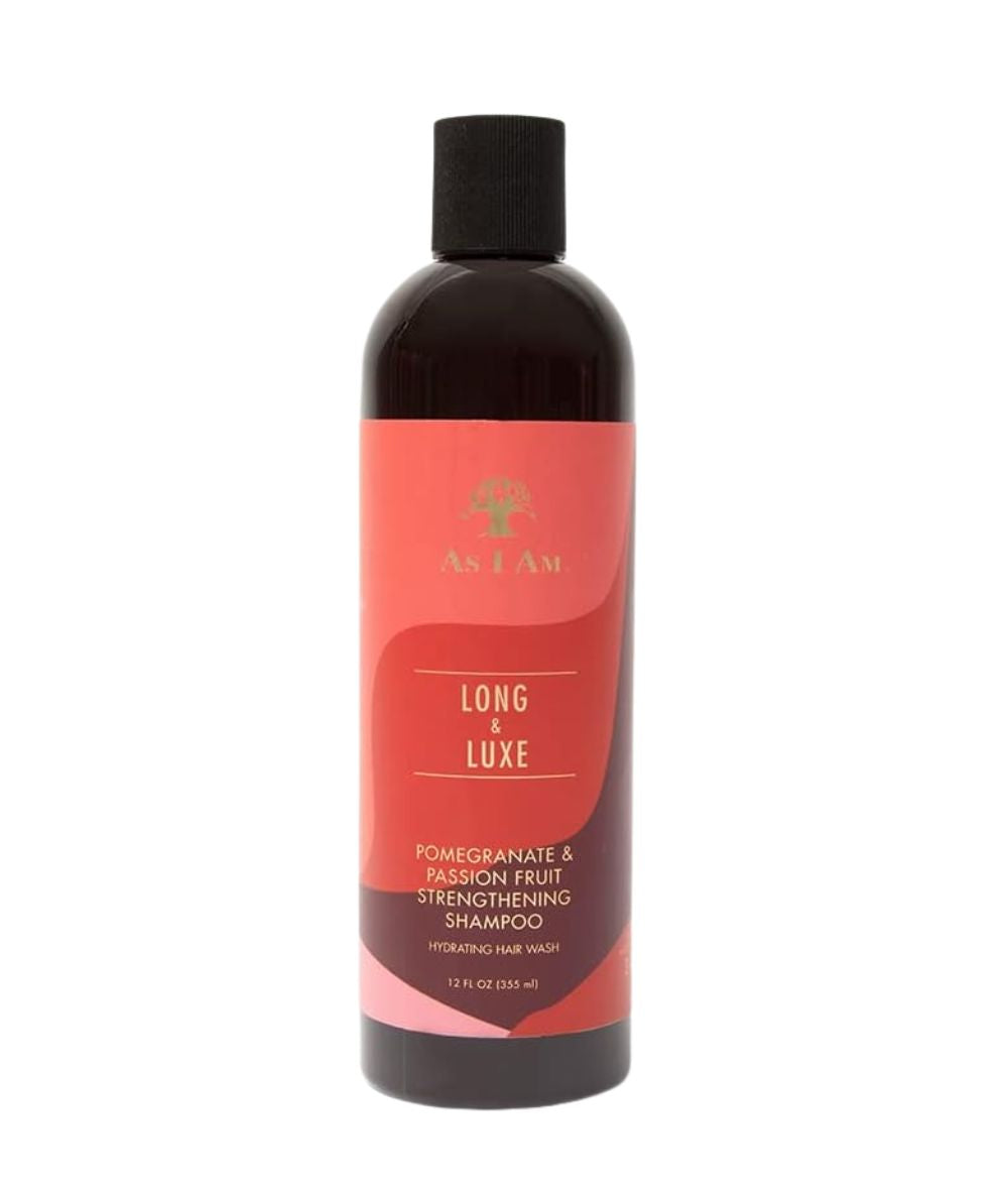 As I Am Long And Luxe Pomegranate & Passion Fruit Strengthening Shampoo 12oz, HAIR CARE - Cloré Beauty
