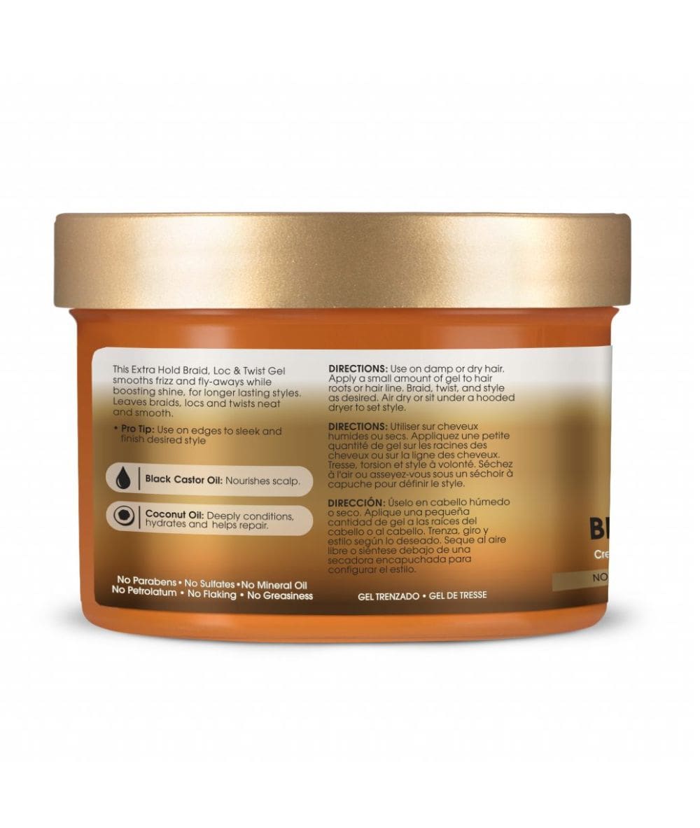 African Pride Black Castor Miracle Braid Loc&Twist Gel [Extra Hold] 8oz, HAIR CARE - Cloré Beauty