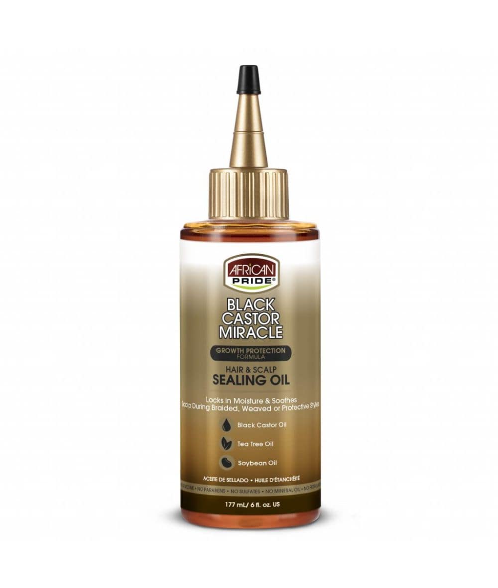 African Pride Black Castor Miracle Sealing Oil 6oz, Hair Care - Cloré Beauty