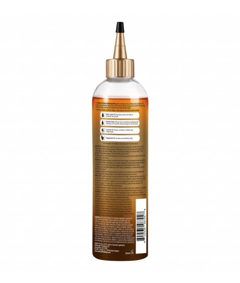 African Pride Black Castor Miracle Braid&Scalp Cleansing Rinse 12oz, Hair Care - Cloré Beauty