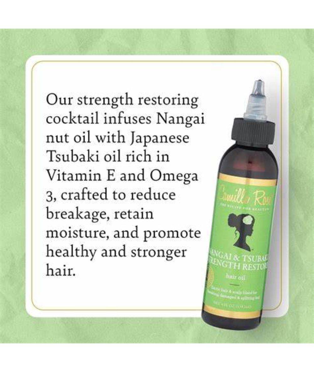 Camille Rose Nangai & Tsubaki Strength Restore Hair Oil 4oz, HAIR CARE - Cloré Beauty
