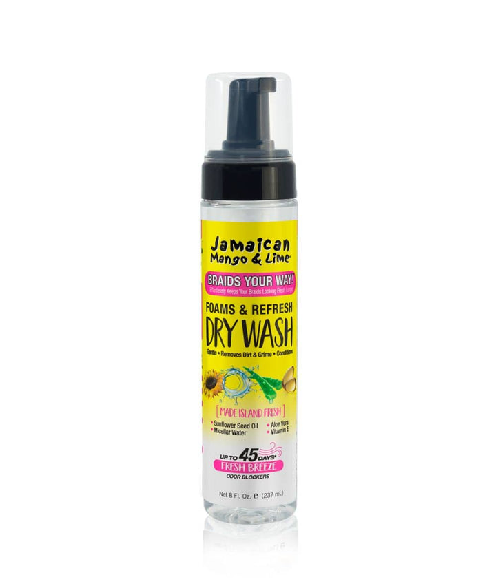 Jamaican Mango & Lime Braids Your Way Foam & Refresh Dry Wash 8oz