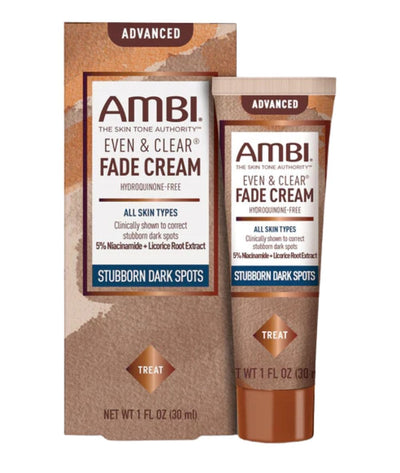 Ambi Even & Clear Fade Cream Hydroquinone-Free Stubborn Dark Spots 1Oz