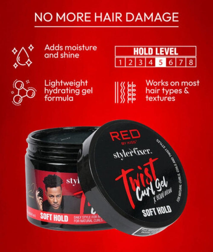 Red By Kiss Styler Fixer Twist Curl Gel 6Oz