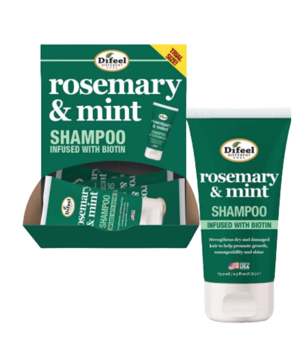 Difeel Rosemary & Mint Strengthening Shampoo 2.5Oz, HAIR CARE - Cloré Beauty