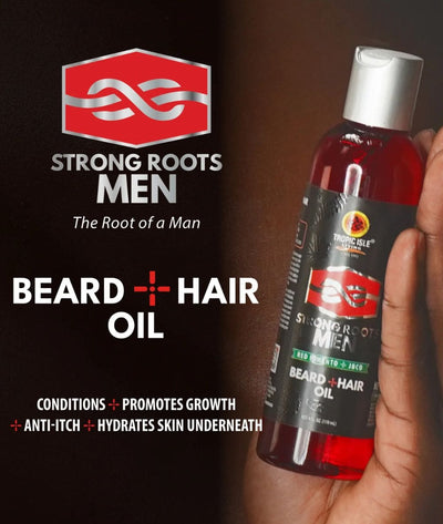 Tropic Isle Living Strong Roots Men Beard & Hair Oil 4Oz