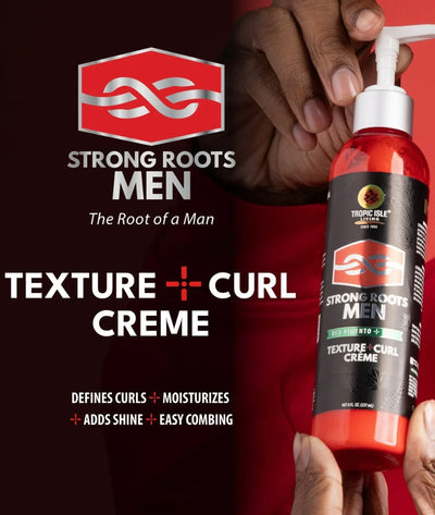 Tropic Isle Living Strong Roots Men Texture & Curl Creme 8Oz