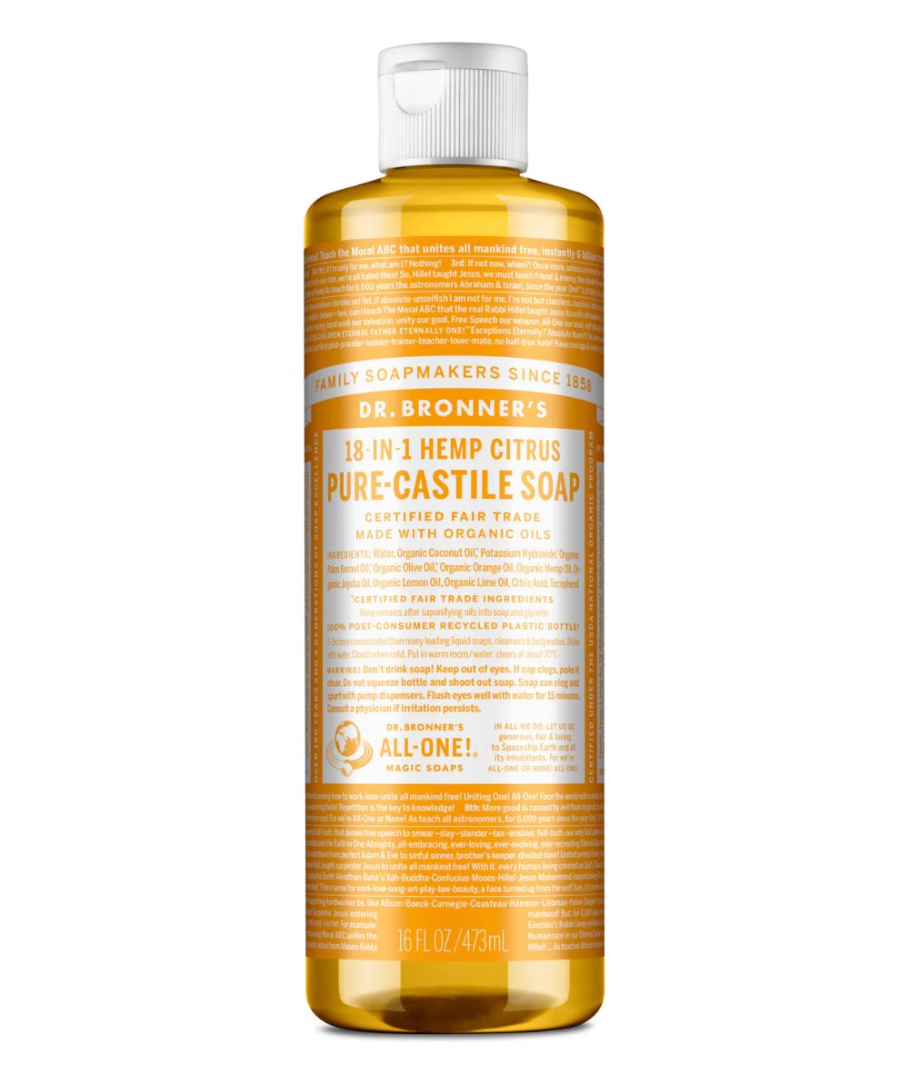 Dr. Bronner's Pure-Castile Liquid Soap [Citrus] 16oz, SKIN CARE - Cloré Beauty
