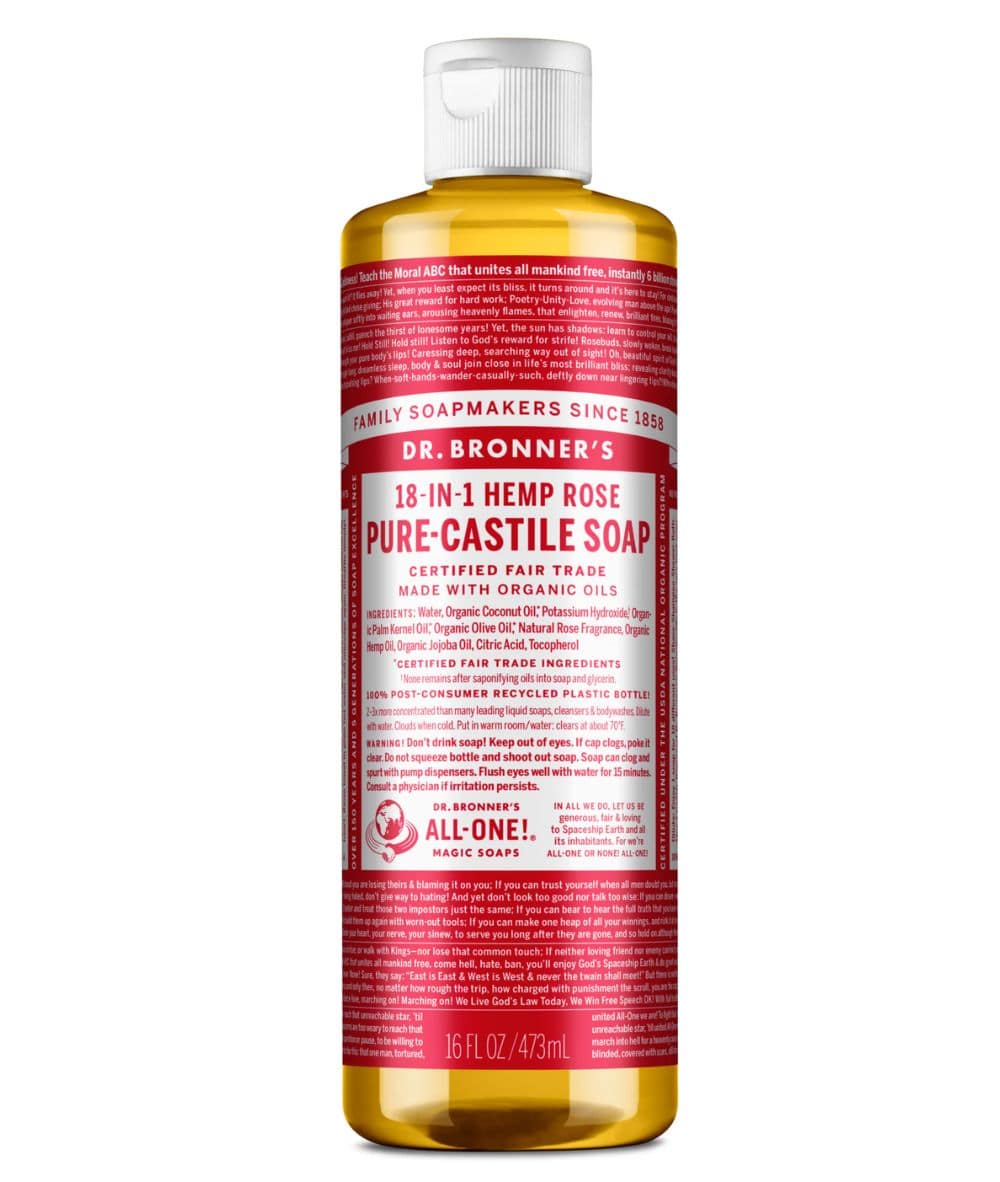 Dr. Bronner's Pure-Castile Liquid Soap [Rose] 16oz