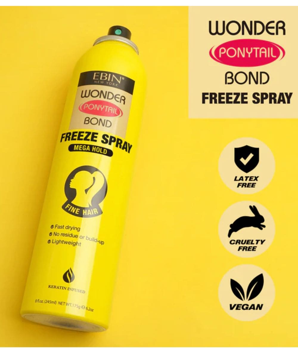 Ebin New York Wonder Ponytail Bond Freeze Spray [Mega Hold] 8oz, Hair Care - Cloré Beauty
