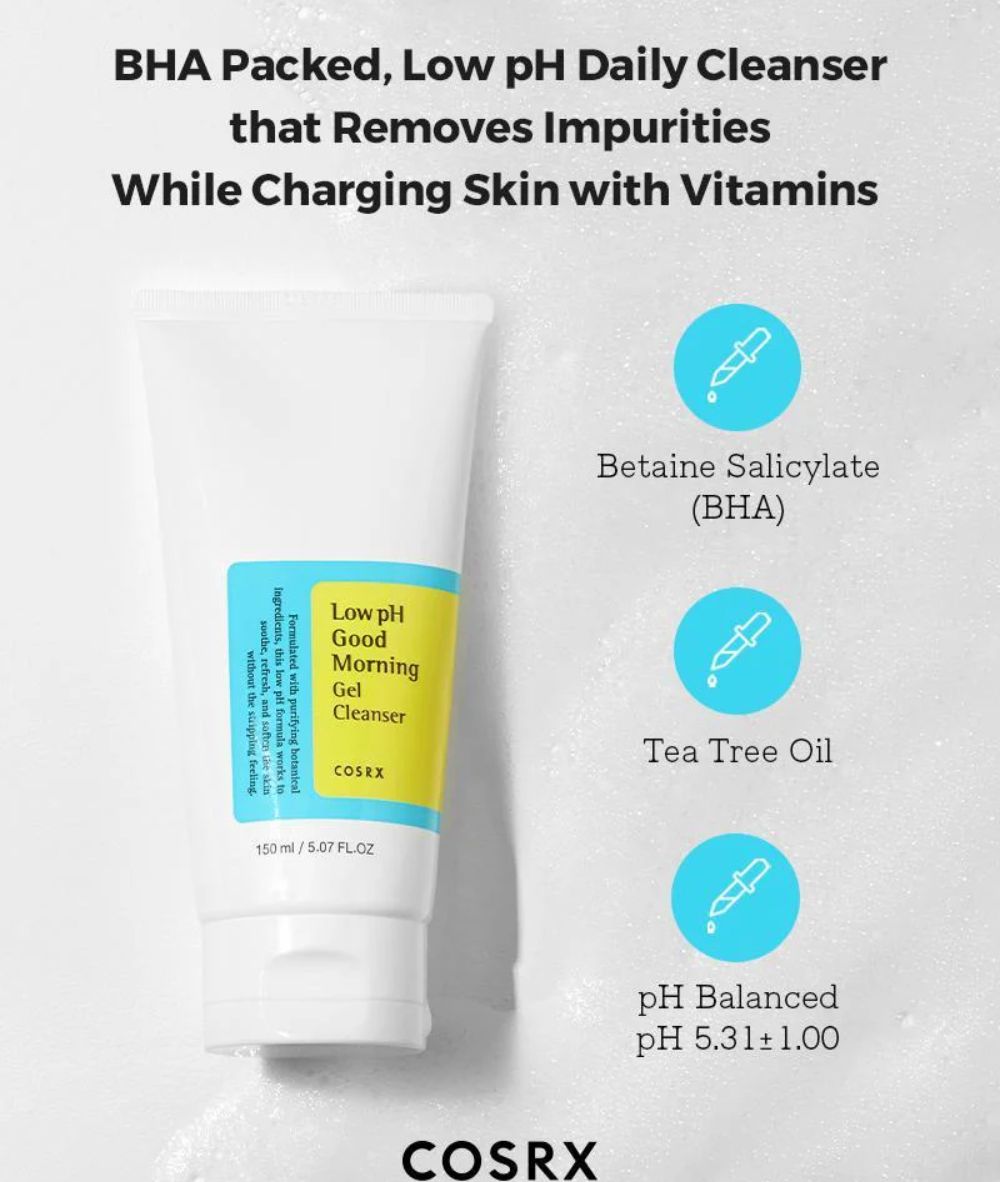 Cosrx Low Ph Good Morning Gel Cleanser 150ml, SKIN CARE - Cloré Beauty