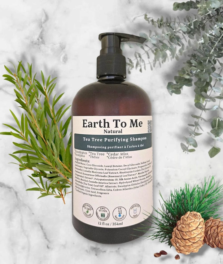 Earth To Me Tea Tree Purifying Scalp Care Shampoo 12oz